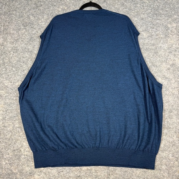 Britches Navy Blue Sweater Vest 5X Merino Wool Blend Classic Pullover Layering - Picture 11 of 13